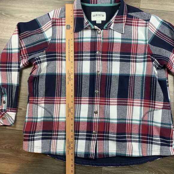Orvis Women’s Size XXL Plaid Flannel Jacket Fleece Lined Shacket MULTI COLOR - Picture 3 of 6